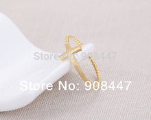 10 PCSlot- Sideways Cross Ring With Twisted Ringband - unique rings,cool rings