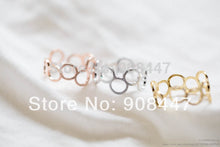10 PCSlot- Gold Silver Rolling Round Adjustable Ring Mother Day Gifts Couple Rings