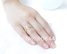 10 PCSlot- jewelry star Gold Silver Pink-gold Linked Stars Ring with