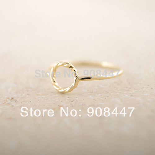 10 PCSlot- Promotion Price gold-plated Twisted Ring Korean Style rings