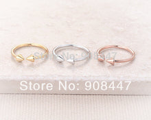 10 PCSlot- Arrow Stud Ring - Rose Gold Rose Gold Plated, Everyday Jewelry, Simple, Chic, Adjustable Ring