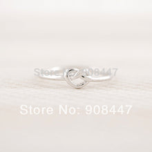 10 PCSlot- mix color Promotion Jewelry Kpop Heart Knot Ring Everyday Jewelry infinity ring