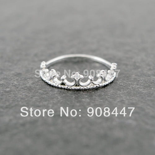 10 PCSlot- Designer Elegant Rhinestone Tiara Crown Ring Jewelry