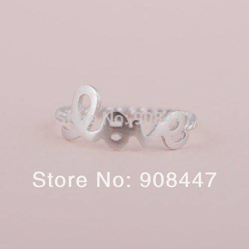 10 PCSlot- jewelry Accessories Love Letter Ring Finger Ring Mix Color .