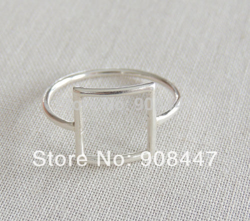10 PCSlot-R112 Open Square ring,Square Geometric ringGeometric ring