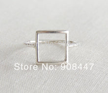 10 PCSlot-R112 Open Square ring,Square Geometric ringGeometric ring