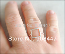 10 PCSlot-R112 Open Square ring,Square Geometric ringGeometric ring