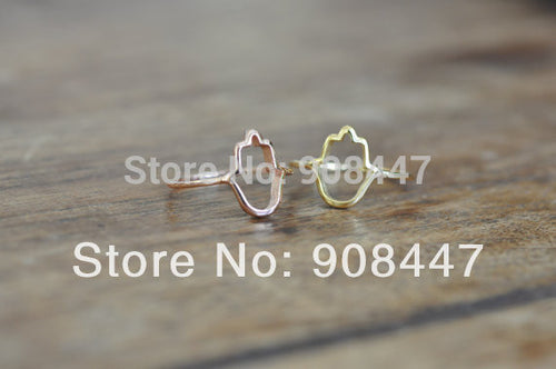 10 PCSlot-R113 Hamsa Outline Ring,Simple Outline of Hamsa Hand