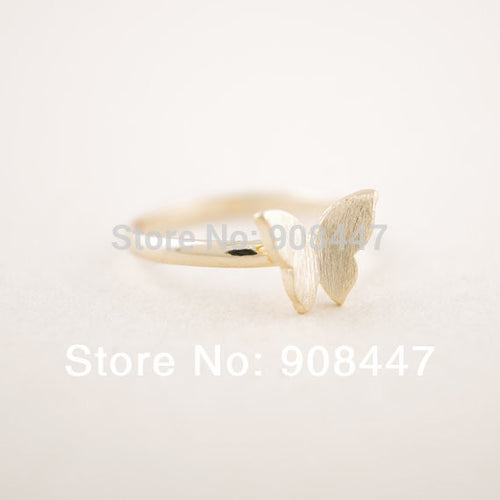 10 PCSlot-R201 , butterfly ring ,gold silver plated rings