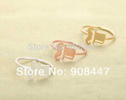 10 PCSlot-R211 Top Hat With Mustache Ring - unique rings,adjustable rings,cute ring