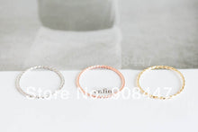 10 PCSlot-R214 brief twisted rope small ring 18k gold plated austrian crystal ring