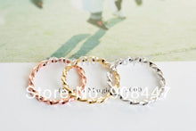 10 PCSlot-R214 brief twisted rope small ring 18k gold plated austrian crystal ring