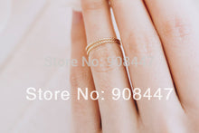 10 PCSlot-R214 brief twisted rope small ring 18k gold plated austrian crystal ring