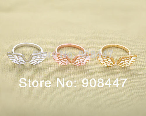 10 PCSlot-R224 Simple Wings Ring - Icarus rings,adjustable rings,fun rings
