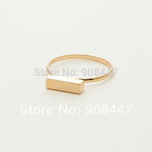 10 PCSlot-R247 Thick Modern Bar Ring Silver, Gold, Rose Gold Adjustable Ring