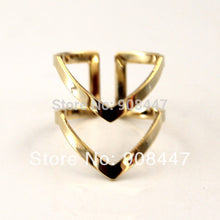 10 PCSlot-R248 Double V Ring ,Double Lines V Chevron ring