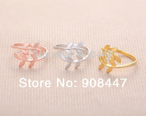 10 PCSlot Laurel leaf rings,accessories branches leaves ring brief finger ring jewelry