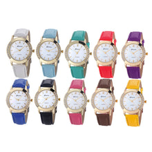 10 Pack Geneva Watch Montre Women Rhinstone Inlaid Analog Quartz Dress Wrist Watch Relojes mujer Feida
