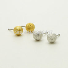 10 Pair-S057 Cute jewelry Matte Ball stud earring in gold and silver,circle round earring