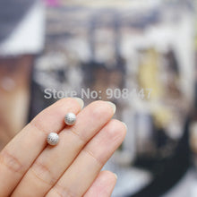 10 Pair-S057 Cute jewelry Matte Ball stud earring in gold and silver,circle round earring