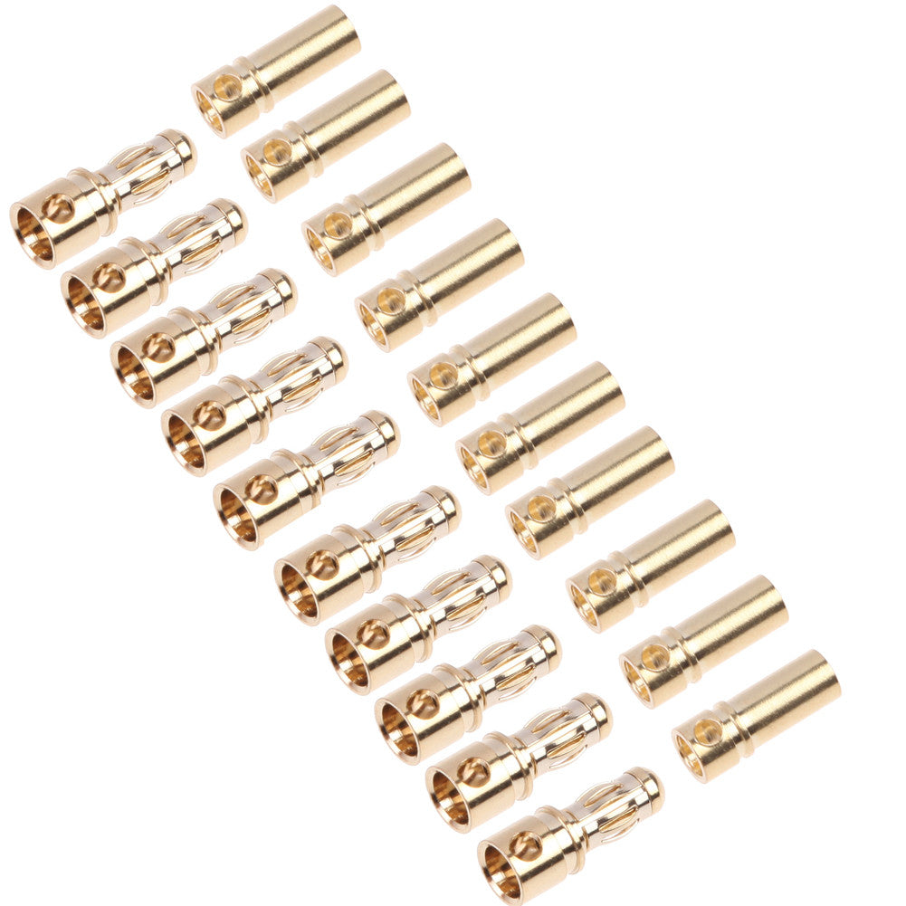 10 Pairs 3.5mm Copper Bullet Banana Plug Connector + Connector