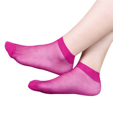 10 Pairs Women's Socks Crystal Thin Transparent Thin Silk Socks In Short Socks Feida