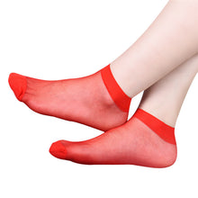 10 Pairs Women's Socks Crystal Thin Transparent Thin Silk Socks In Short Socks Feida
