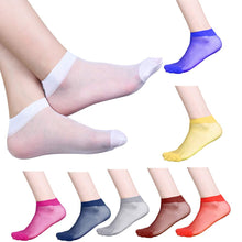 10 Pairs Women's Socks Crystal Thin Transparent Thin Silk Socks In Short Socks Feida