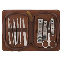 10 Pcs Stainless Steel Nail Cutter Pedicure icure Set Travel Case CH-D2 with Sliver color