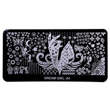 10 Styles Dream Girl Series Nail Stamp Stamping Image Steel Plate Print Nail Art Template DIY Polish Tools