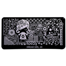 10 Styles Dream Girl Series Nail Stamp Stamping Image Steel Plate Print Nail Art Template DIY Polish Tools