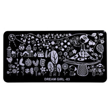 10 Styles Dream Girl Series Nail Stamp Stamping Image Steel Plate Print Nail Art Template DIY Polish Tools