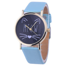 10 Styles Relojes Women Leather Bracelet Watch Gold Case Quartz Watch Laides Casual Cute Cat WristWatch Mujer Montre