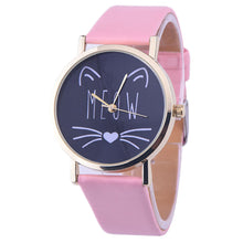 10 Styles Relojes Women Leather Bracelet Watch Gold Case Quartz Watch Laides Casual Cute Cat WristWatch Mujer Montre