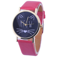 10 Styles Relojes Women Leather Bracelet Watch Gold Case Quartz Watch Laides Casual Cute Cat WristWatch Mujer Montre