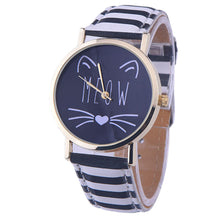10 Styles Relojes Women Leather Bracelet Watch Gold Case Quartz Watch Laides Casual Cute Cat WristWatch Mujer Montre