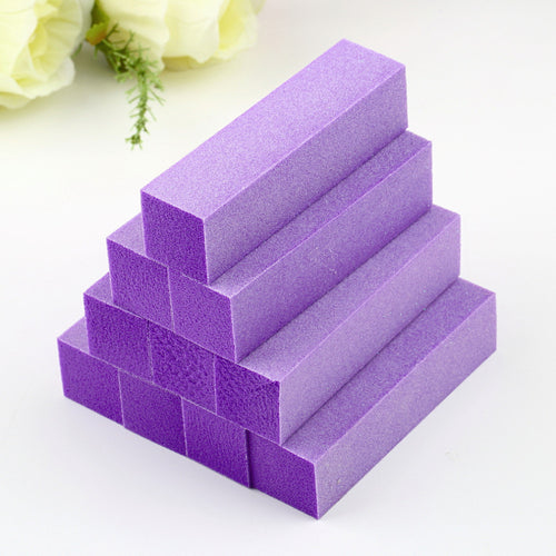 10 pcs BlockBuffer Acrylic Nail Art Sanding Files purple