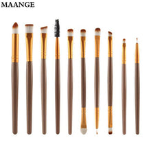 10 pcs Professional Maange makeup brushes rose gold Wood toothbrush Eyeshadow makeup brush cleaner Kit tools cosmetics