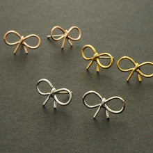 10 pcs Stud Earrings Jewelry Tiny Bow Stud Earrings Dainty Knot Ribbon Earrings S055