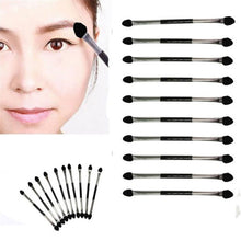 10 pcs professional Makeup Double-end Eye Shadow Eyeliner makeup brushes Sponge Applicator Tool Cosmetics