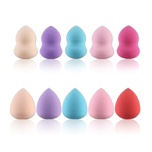 10 pieces/Pack Makeup Foundation Sponge Make Up Brush Set Powder Smooth Beauty Make Up Tool Color Random LY3