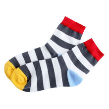 100% Cotton Warm New Men Mixed Color Wide Stripe Ankle Soft Casual Socks PY8