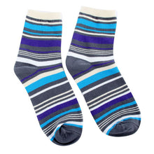 100% Cotton Warm New Men Mixed Color Wide Stripe Ankle Soft Casual Socks PY8