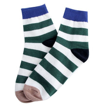 100% Cotton Warm New Men Mixed Color Wide Stripe Ankle Soft Casual Socks PY8