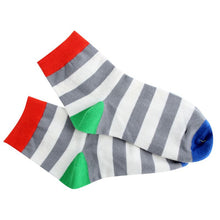 100% Cotton Warm New Men Mixed Color Wide Stripe Ankle Soft Casual Socks PY8