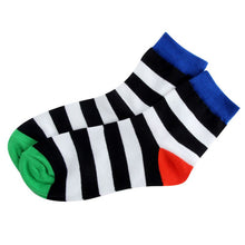 100% Cotton Warm New Men Mixed Color Wide Stripe Ankle Soft Casual Socks PY8