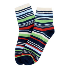 100% Cotton Warm New Men Mixed Color Wide Stripe Ankle Soft Casual Socks PY8