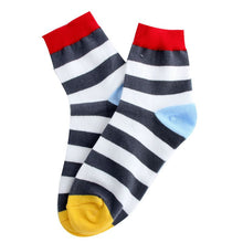 100% Cotton Warm New Men Mixed Color Wide Stripe Ankle Soft Casual Socks PY8