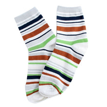 100% Cotton Warm New Men Mixed Color Wide Stripe Ankle Soft Casual Socks PY8
