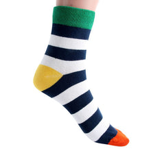 100% Cotton Warm New Men Mixed Color Wide Stripe Ankle Soft Casual Socks PY8